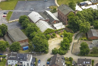 Aerial view, area former colliery Unser Fritz, artist colliery Unser Fritz 2/3, shaft 3, Unser