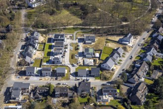 Aerial photo, SEG Herne construction site with new building Schäferstraße Am Stadtgarten,
