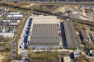 Aerial view, Picnic Herne (Fulfillment Centre) warehouse, Kelvion Machine Cooling Systems GmbH