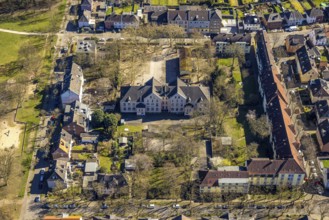 Aerial photo, Astrid-Lindgren-Schule, Hedwigstraße, Wanne, Herne, Ruhr area, North