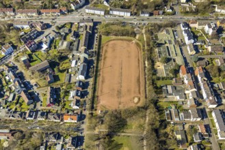 Aerial view, Franzstraße sports field, planned housing construction, Wanne, Herne, Ruhr area, North