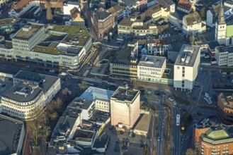 Aerial view, construction site Westentor at the City Centre, elevated bunker Neue Bahnhhofstraße,