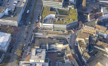Aerial view, construction site Westentor am City-Center, federal road 63 Westring, centre, Hamm,