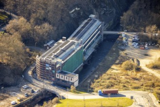 Aerial view, Alte Schraubenfabrik Hagen refurbishment, medium-sized town, Hagen, Ruhr area, North