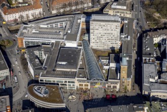 Aerial view, city centre with Rathaus Galerie and Volme Galerie, pedestrian zone Rathauspassage,