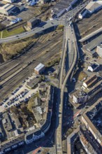 Aerial view, elevated road Eckeseyer Straße, Altenhagener Brücke, federal road B54, Altenhagen,
