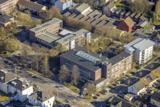 Aerial view, Ernst-Eversbusch-Schule Hauptschule und Realschule Haspe, Haspe, Hagen, Ruhr area,