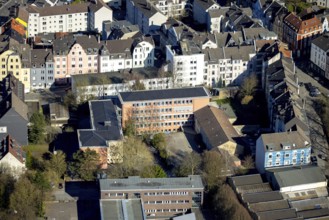 Aerial view, Ernst-Eversbusch-Schule Hauptschule und Realschule Haspe, Haspe, Hagen, Ruhr area,