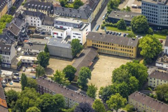 Aerial photo, Deutsche Post building, Hattingen, Ruhr area, North Rhine-Westphalia, Germany, DE,