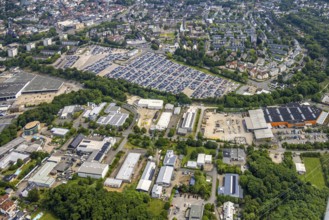 Aerial view, commercial area Beuler Höhe and commercial area Nierenhofer Straße, former O&K site