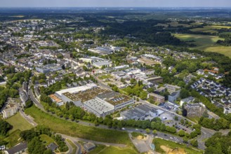 Aerial view, local view residential area at Südring and Parkstraße, Wilhelm Schlechtendahl und