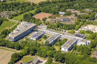 Aerial view, Westphalian University, University of Applied Sciences, behind