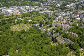 Aerial view, residential area between Nordring and Lüdemannsweg with allotment garden association