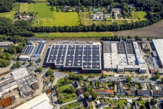 Aerial view, industrial estate Beisenstraße factory premises C.Jul. Herbertz GmbH - Swiss-Commerce