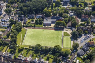 Aerial view, Hegestraße sports ground and football stadium, Rentfort, Gladbeck, Ruhr area, North