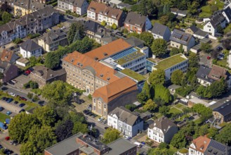 Aerial view, Städtisches Ratsgymnasium, Gladbeck, Ruhr area, North Rhine-Westphalia, Germany