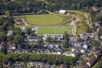 Aerial view, SportPark Mottbruch, football stadium of SuS Schwarz Blau Gladbeck, Brauck, Gladbeck,