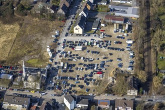Aerial view, Mosque DITIB- Turkish Islamic Community of Gladbeck, Wielandstraße corner Bramsfeld,