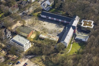 Aerial view, Roßheideschule special school with schoolyard, Brauck, Gladbeck, Ruhr area, North