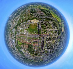 Aerial view, mosque DITIB- Turkish Islamic Community of Gladbeck, Wielandstraße corner Bramsfeld,