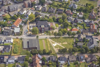 Aerial view, construction site at the Von-Vincke primary school, Dörholtstraße playground,