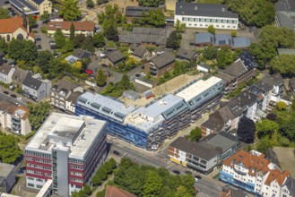 Aerial view, senior citizens' campus construction site with new building on Werler Straße, centre,