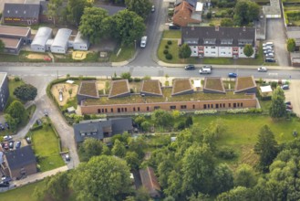 Aerial view, AWO Kita Tausendfüßler day care centre, Bockum-Hövel, Hamm, Ruhr area, North