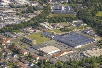 Aerial view, ex-OLG building, Römerstraße 18 in the Hövel industrial estate, Hammer Fachmarkt Hamm
