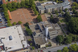 Aerial view, Rathaus-Center and Höveler Markt, Bürgeramt Terrassenhaus, Bockum-Hövel, Hamm, Ruhr