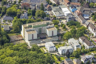 Aerial view, closed St. Josef Hospital, Bockum-Hövel, Hamm, Ruhr area, North Rhine-Westphalia,