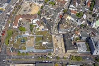 Aerial view, construction site Westentor am City-Center, federal road 63 Westring, centre, Hamm,