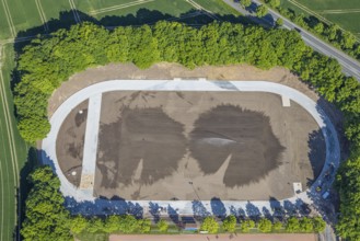 Aerial view, Selbachpark sports facilities renovation and refurbishment, Pelkum district, Hamm,