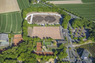 Aerial view, Selbachpark sports facilities renovation and refurbishment, Pelkum district, Hamm,