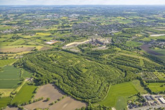 Aerial view, hammerhead tower on the Ost Heinrich Robert mine site, Pelkum district, Hamm, Ruhr
