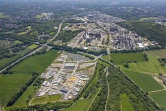 Aerial view, Ruhr Oil Refinery Scholven with BP Scholven North Extension, Scholven, Gelsenkirchen,