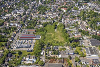 Aerial view, Engelbertstraße meadow open space, former Ewald colliery site, Resse, Gelsenkirchen,