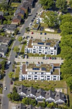 Aerial view, Schützenstraße development area, green roof, Hamm, Ruhr area, North Rhine-Westphalia,