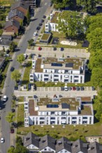 Aerial view, Schützenstraße development area, green roof, Hamm, Ruhr area, North Rhine-Westphalia,