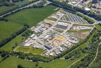 Aerial view, Ruhr Oil Refinery Scholven with BP Scholven North Extension, Scholven, Gelsenkirchen,