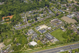 Aerial view, Schloss Berge office park with Gelsenkirchen tax office, Ludwig-Erhard-Straße