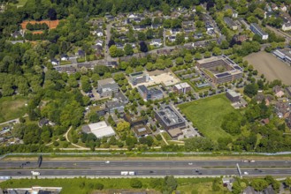 Aerial view, Schloss Berge office park with Gelsenkirchen tax office, Ludwig-Erhard-Straße