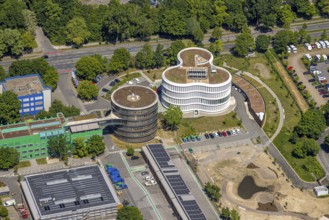 Aerial photo, Gelsenwasser AG Campus, water supply company, Erle, Gelsenkirchen, Ruhr area, North