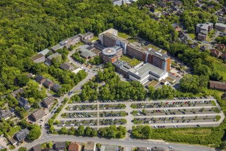 Aerial view, BarbaraKlinik, Heessen, Hamm, Ruhr area, North Rhine-Westphalia, Germany