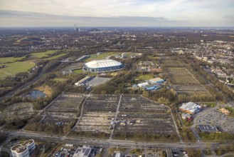 Aerial view, Bundesliga stadium Veltins-Arena of FC Schalke 04, also Arena AufSchalke football