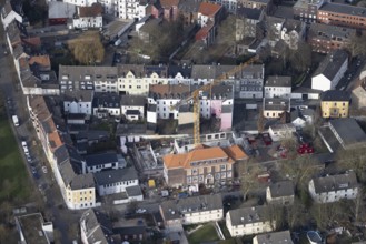 Aerial view, construction site at Glückaufschule-Ückendorf Stephanstraße, residential area