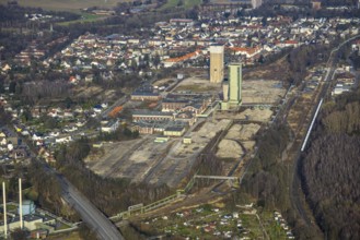 Aerial view, former DSK Lippe Westerholt mine, new neighbourhood for climate-friendly working and