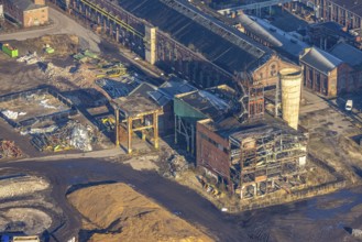 Aerial view, CreativRevier Hamm, hammerhead tower at the former Ost Heinrich Robert colliery,