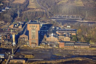 Aerial view, CreativRevier Hamm, hammerhead tower at the former Ost Heinrich Robert colliery,
