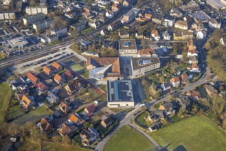Aerial view, Arnold Freymuth Comprehensive School, An der Falkschule, Herringen district, Hamm,