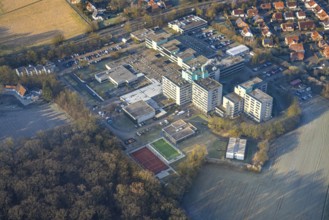 Aerial view, Berufsförderungswerk Hamm educational institution, Feldgarten housing estate,